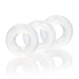 Set Of 3 Silicone Stacker Rings Clear
