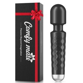 USB Rechargeable Portable 3 in 1 Massage Vibrator for Female Couple Interactive Toys Multi Powerful Vibranting Waterproof (Color: Black)